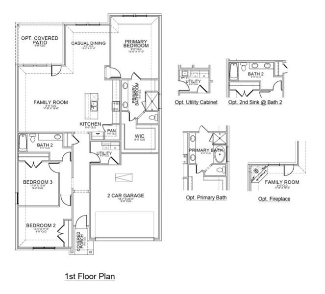 2D floor plan layout for the Giada by Megatel Homes in AnaCapri, Anna, TX (Image 2).