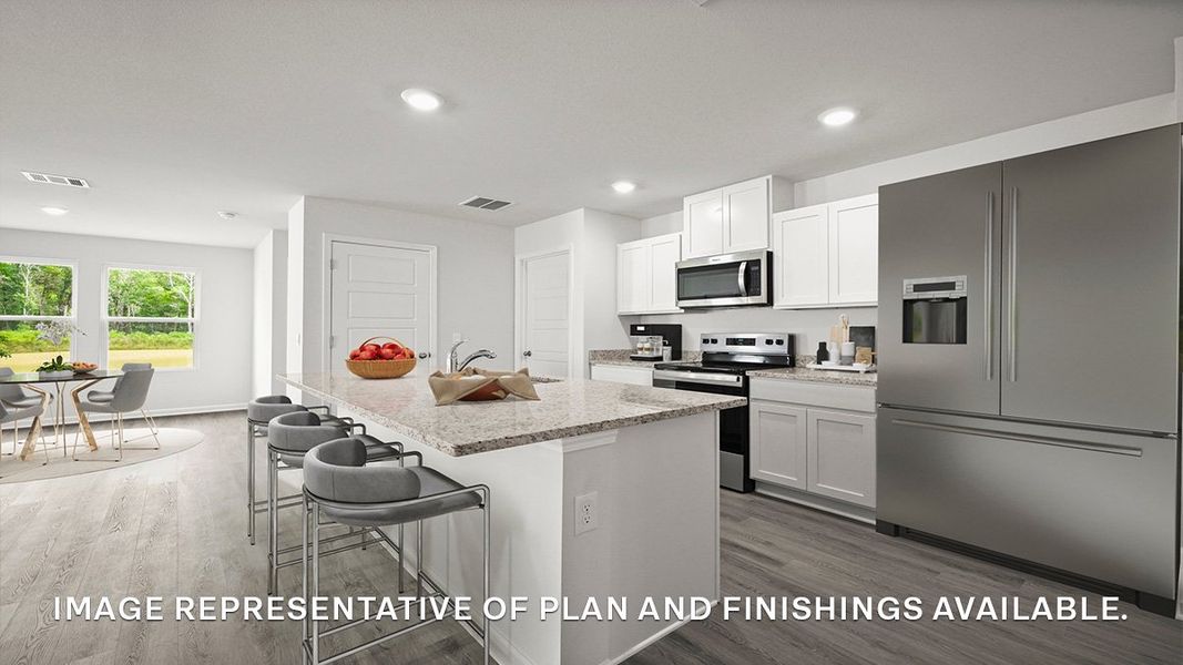 Representative furnished interior of a home built from the ASPEN by D.R. Horton in Morford, Jackson (Image 8).