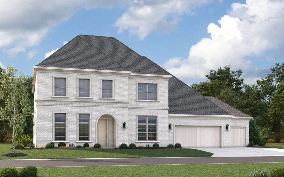 Representative exterior photo of a completed home built from the 6091 by Tradition Homes in Mustang Lakes, McKinney, TX (Image 3).