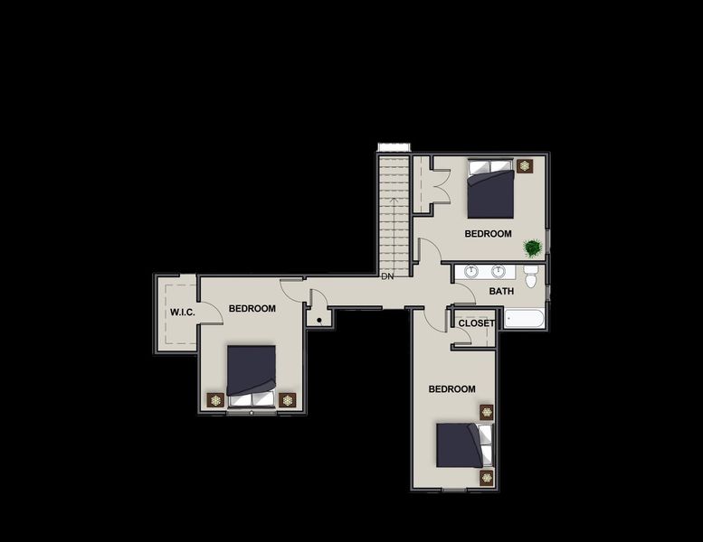 2D floor plan layout for the Maybrook by Riverstone Construction, LLC in Pine Ridge, Soddy-Daisy, TN (Image 4).