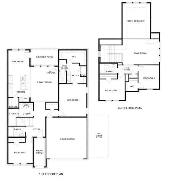 2D floor plan layout of this home in Silverado, Aubrey, TX (Image 2). 2D floor plan layout of this home in Silverado, Aubrey, TX (Image 2).