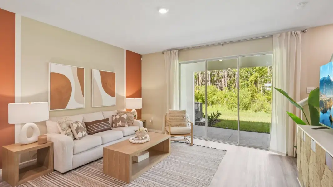 Furnished interior view inside a new home in Towns at Woodsdale, Wesley Chapel (Image 6).