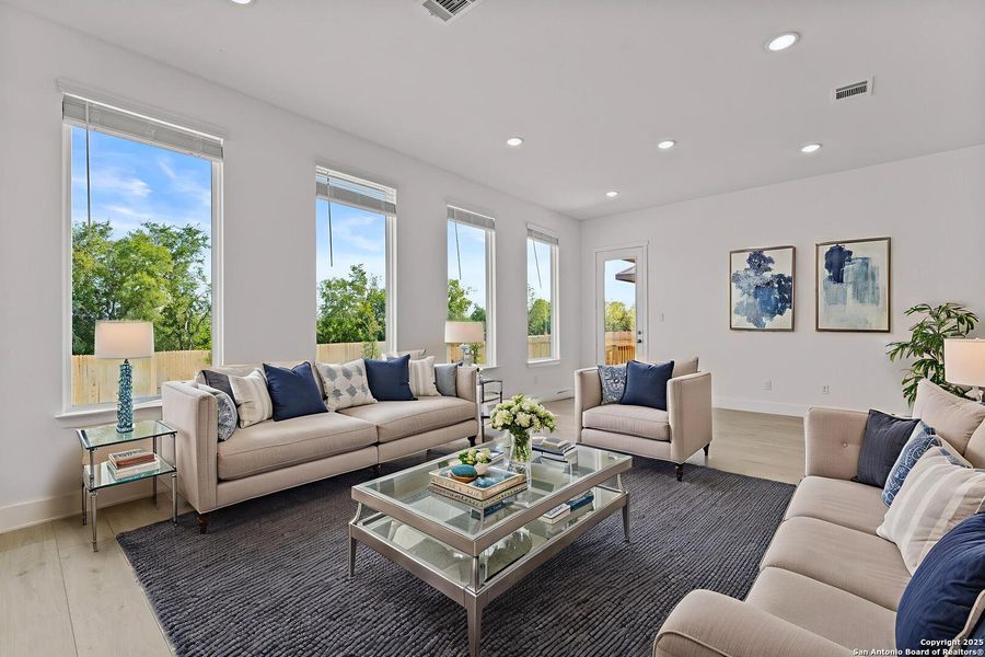 Furnished interior view inside a new home in , New Braunfels (Image 4). Furnished interior view inside a new home in , New Braunfels (Image 4).