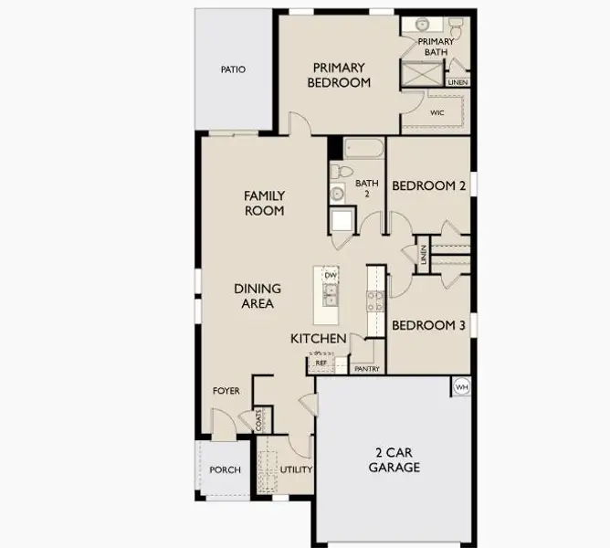 2D floor plan layout of this home in The Trails at Carmel, Pflugerville, TX (Image 2). 2D floor plan layout of this home in The Trails at Carmel, Pflugerville, TX (Image 2).