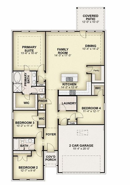 2D floor plan layout of this home in Walden Pond, Forney, TX (Image 5). 2D floor plan layout of this home in Walden Pond, Forney, TX (Image 5).