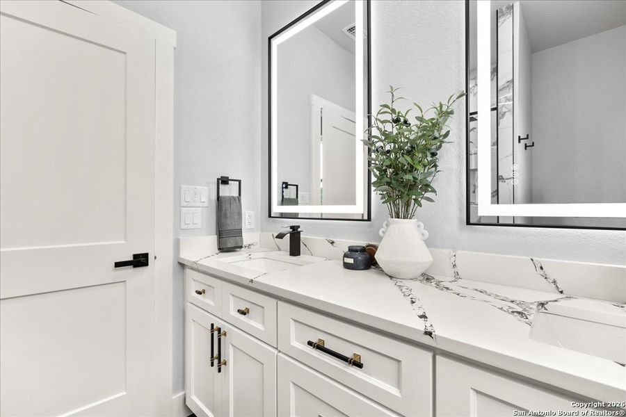 Furnished interior view inside a new home in , Fischer (Image 12).