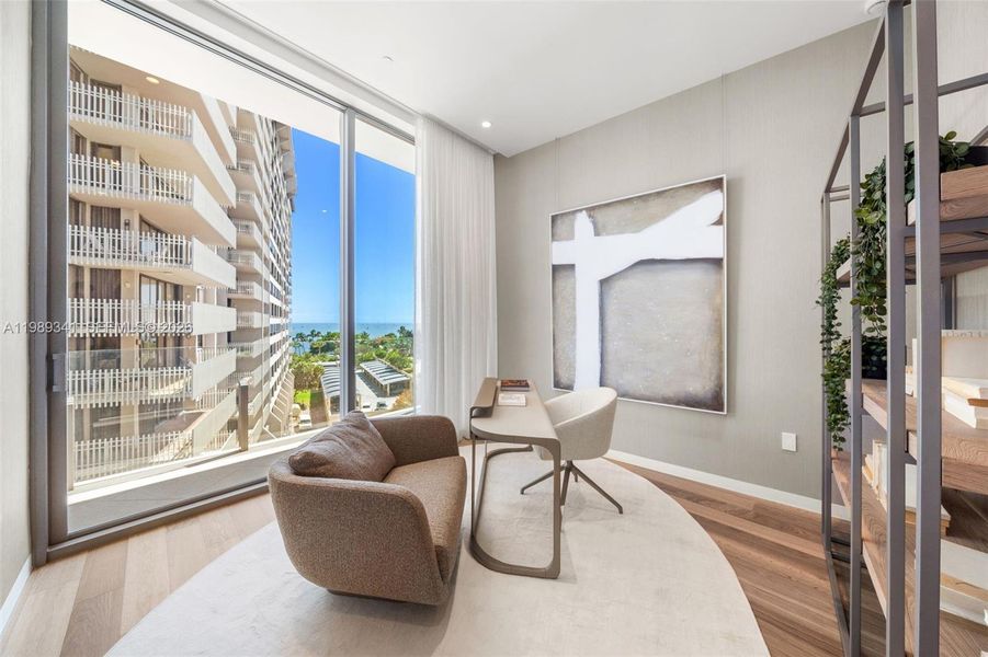 Furnished interior view inside a new home in , Miami (Image 43).