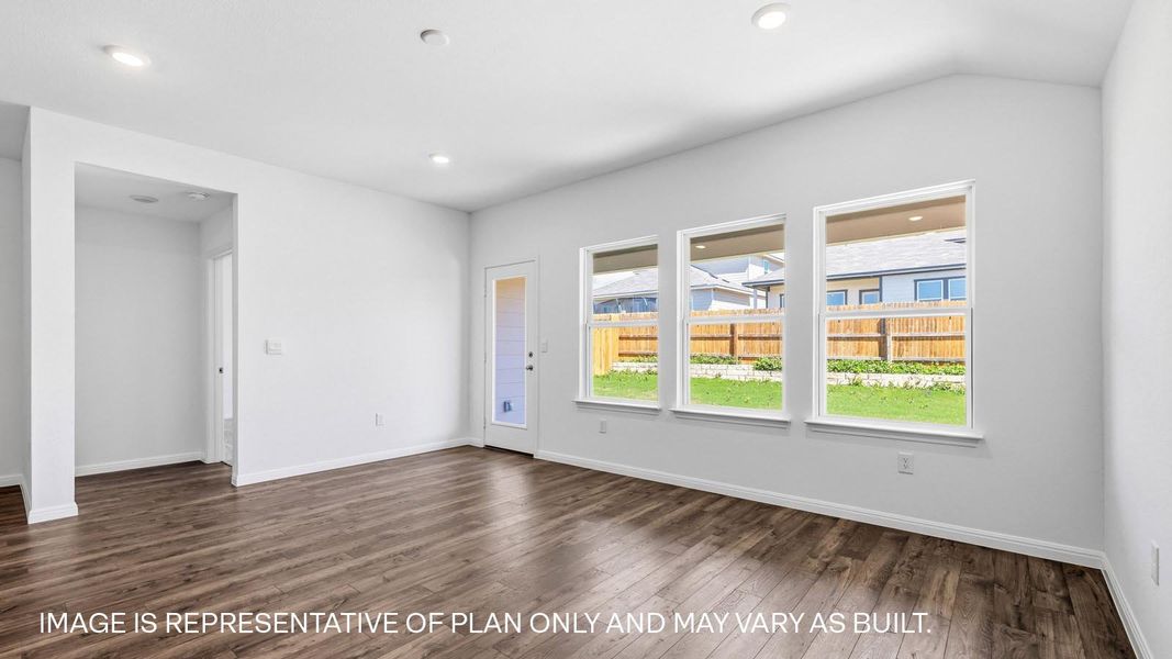 Representative unfurnished interior of a home built from the The Easton by D.R. Horton in Prairie Lakes, Buda (Image 10).