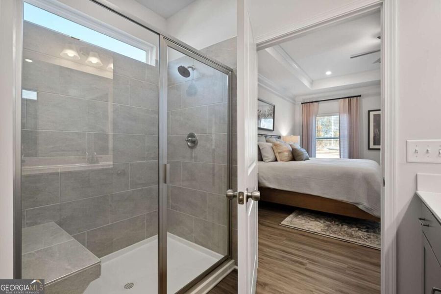 Furnished interior view inside a new home in Cobblestone Crossing Commons, Byron (Image 28).
