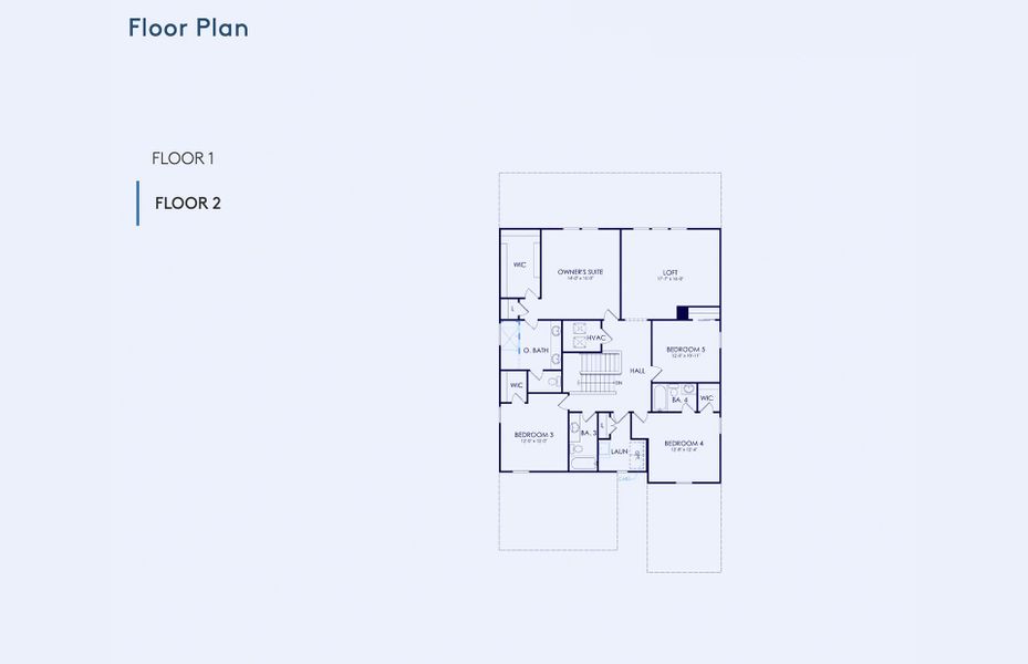 2D floor plan layout of this home in Two Rivers, Zephyrhills, FL (Image 5).