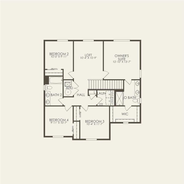 2D floor plan layout for the Topaz by Pulte Homes in Wolf Creek Run West, Strasburg, CO (Image 4).