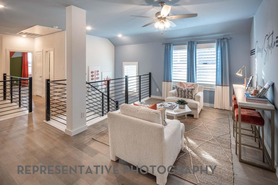 Furnished interior view inside a new home in Elyson, Katy (Image 22).
