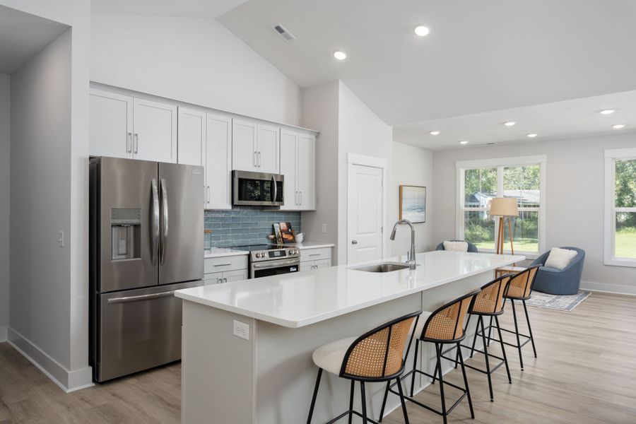 Furnished interior view inside a new home in The Bluffs at Lake Waccamaw, Lake Waccamaw (Image 36).
