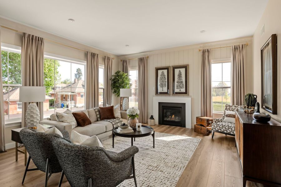 Representative furnished interior of a home built from the Covington by Keystone Custom Homes in Preserve at Mayes Meadow, Cornelius (Image 8).