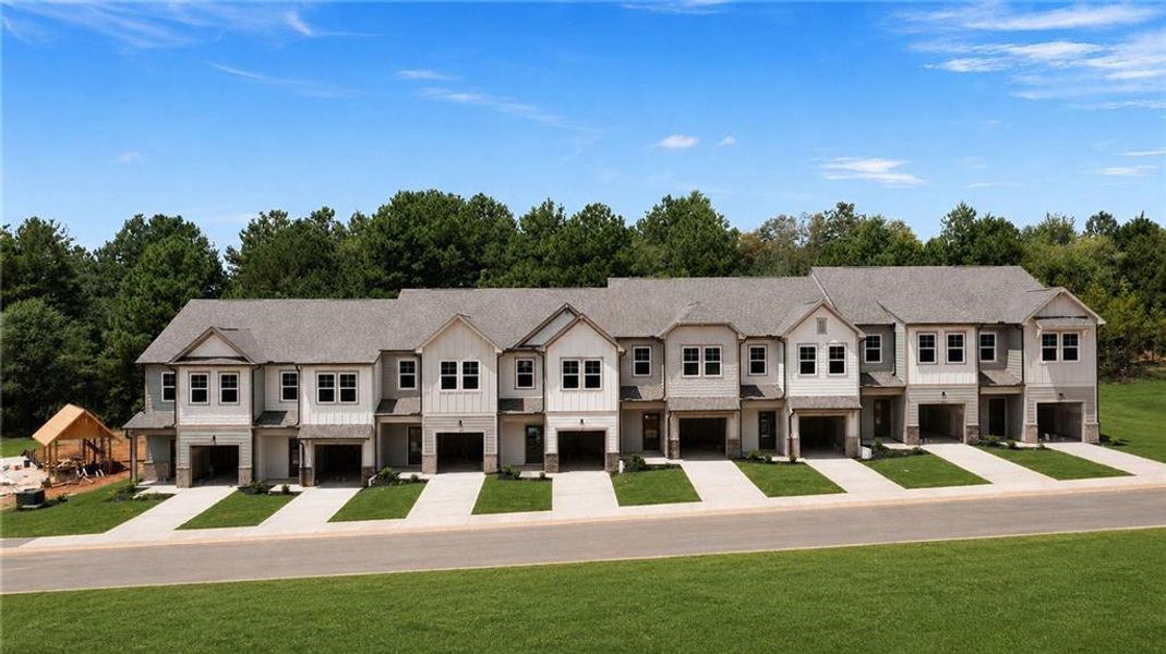 Front exterior of a new home in , Cedartown, GA, highlighting curb appeal (Image 30). Front exterior of a new home in , Cedartown, GA, highlighting curb appeal (Image 30).