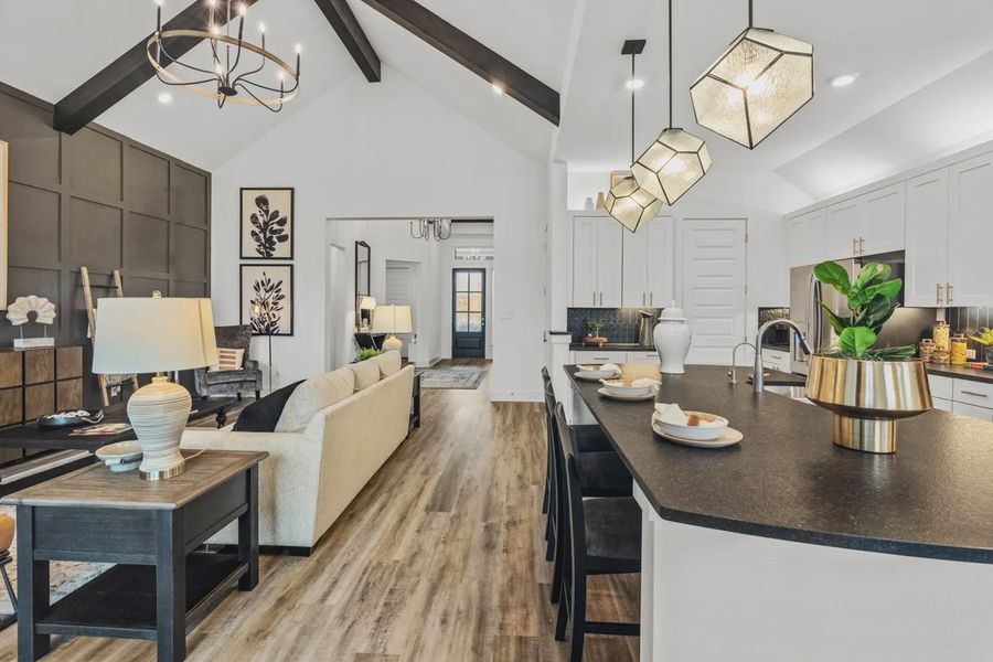 Representative furnished interior of a home built from the Bryson by Chesmar Homes in Highland Village, Georgetown (Image 4).