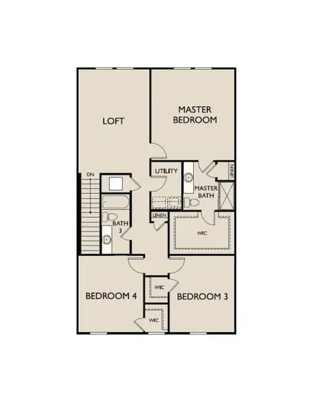 2D floor plan layout of this home in Stonebrooke, Conroe, TX (Image 2).