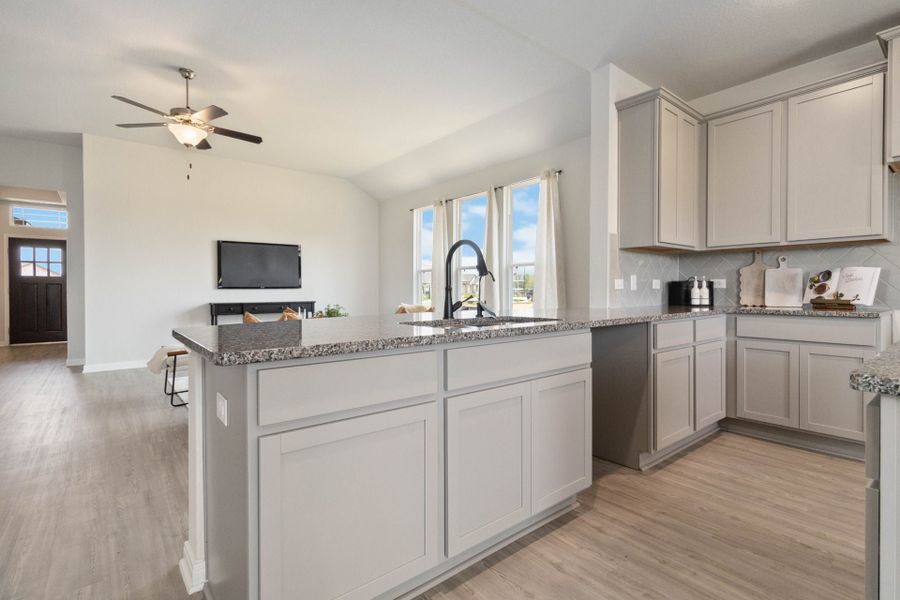 Virtually staged representation of the floor plan. Actual home features, colors, and details may vary.