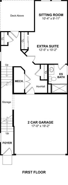 The Rivercrest II floor plan by K. Hovnanian Homes. 1st Floor shown. *Prices, plans, dimensions, features, specifications, materials, and availability of homes or communities are subject to change without notice or obligation.
