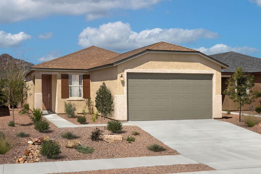 Representative exterior photo of a completed home built from the Plan 1465 Modeled by KB Home in Saguaro Haven, Tucson, AZ (Image 11).