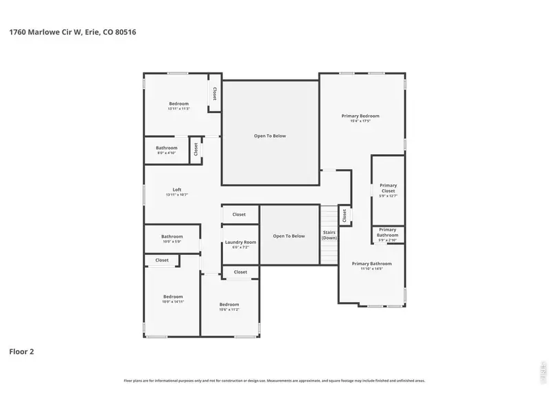 2D floor plan layout of this home in Morgan Hill, Erie, CO (Image 5).