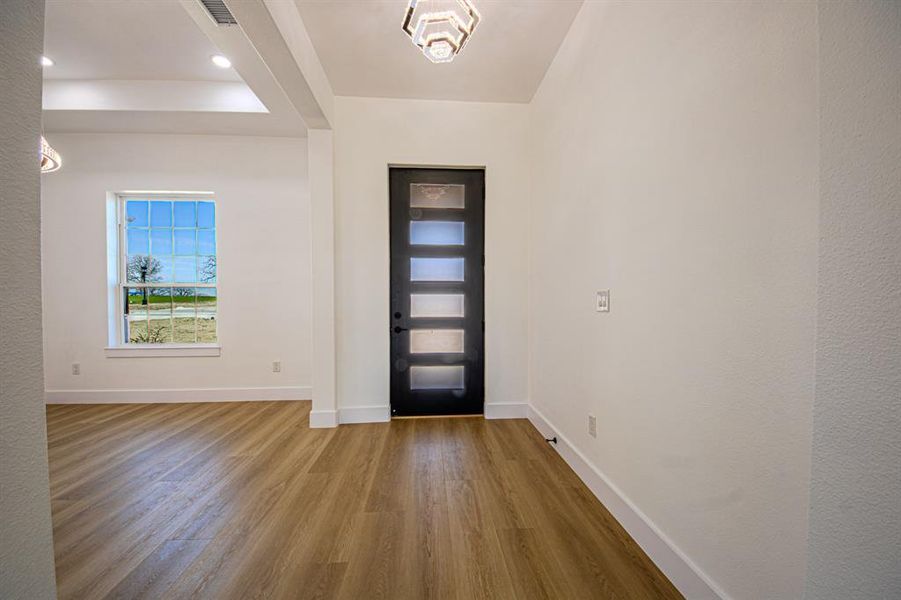 Front Entry to home and Formal Dining Area
