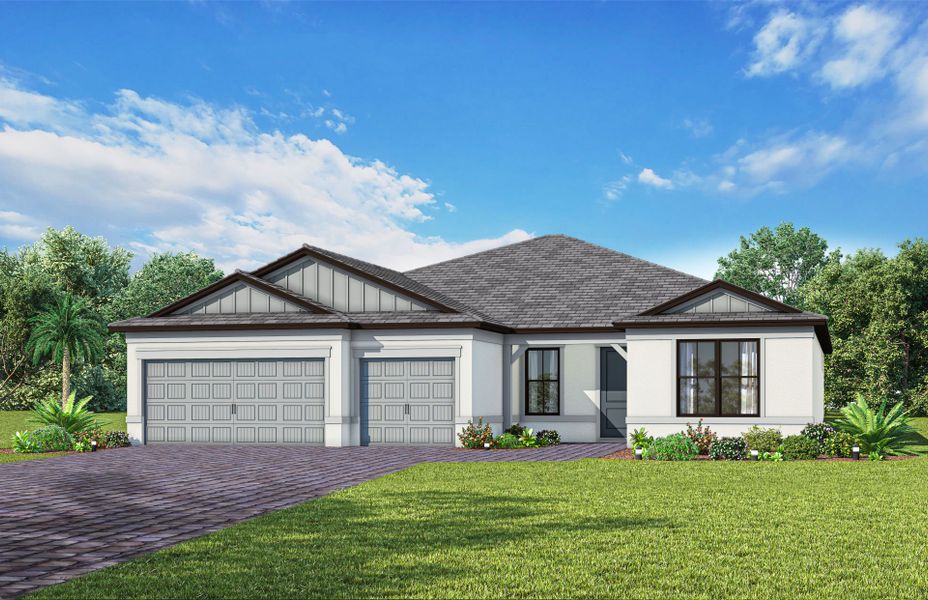 Representative exterior photo of a completed home built from the Stellar by Del Webb in Del Webb Naples, Ave Maria, FL (Image 26).