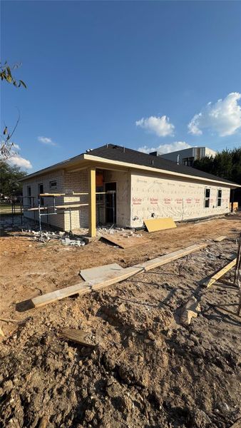 In-progress construction of a new home in , Houston, TX (Image 2).