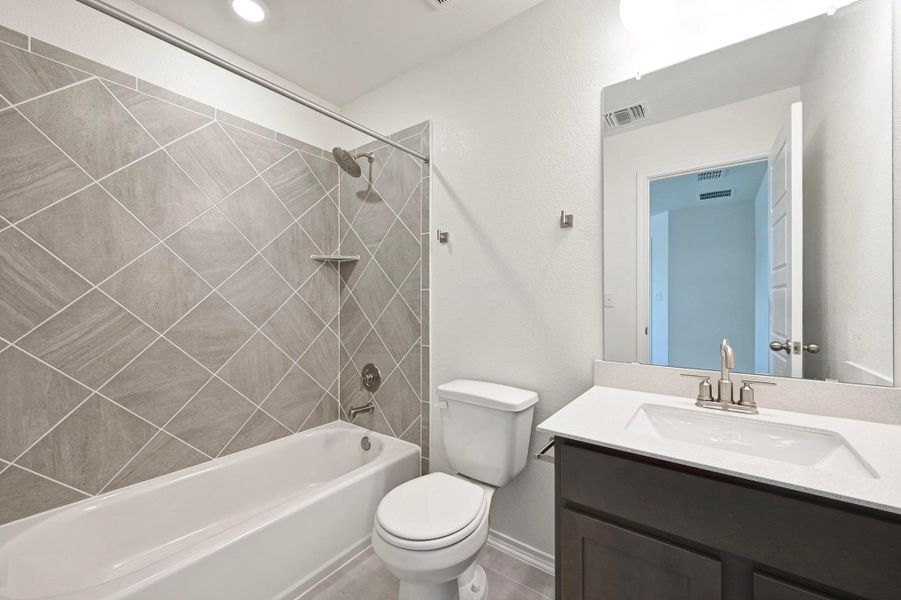 Furnished interior view inside a new home in Creekside at Estancia, Austin (Image 13).