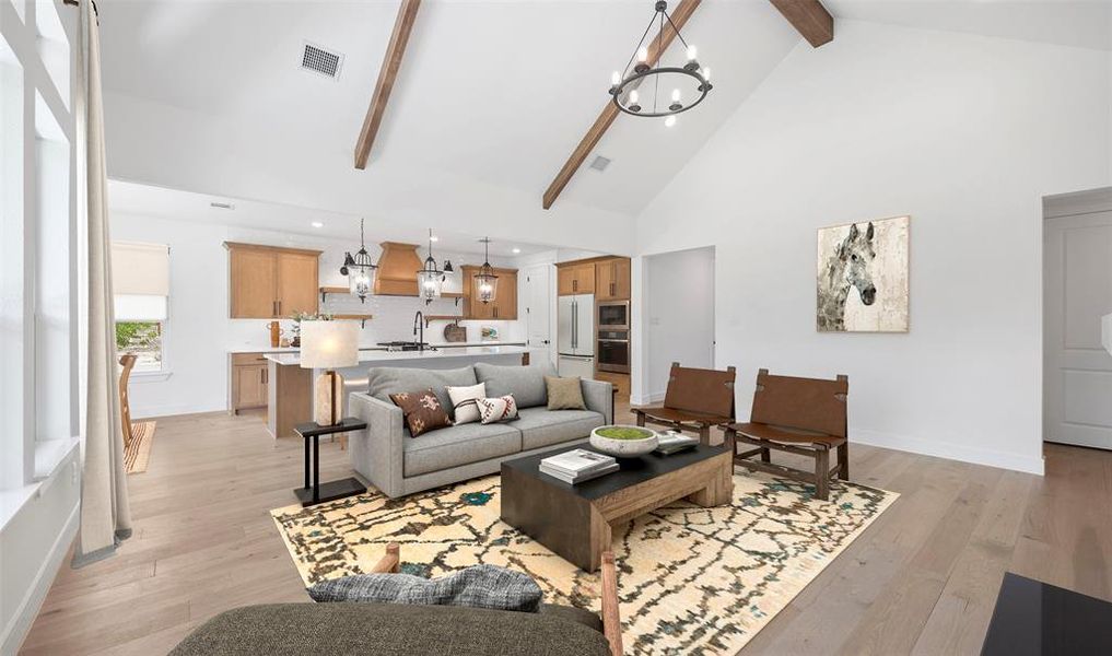 Furnished interior view inside a new home in Kreymer at the Park, Wylie (Image 16).