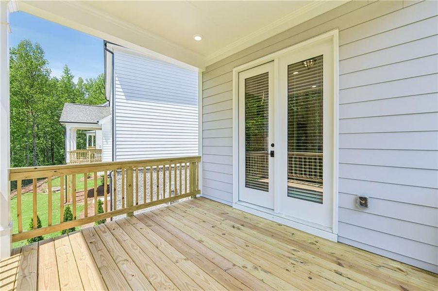Exterior details and patio area of a home in Waterhaven, Cumming (Image 27).