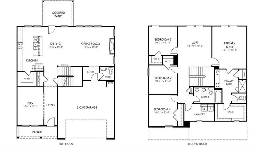 2D floor plan layout of this home in Moss Farms, Lula, GA (Image 2). 2D floor plan layout of this home in Moss Farms, Lula, GA (Image 2).