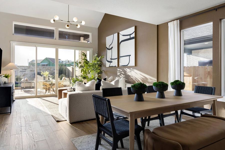 Representative furnished interior of a home built from the Skyview by Tri Pointe Homes in Terrace Collection at Heritage, Dripping Springs (Image 11).