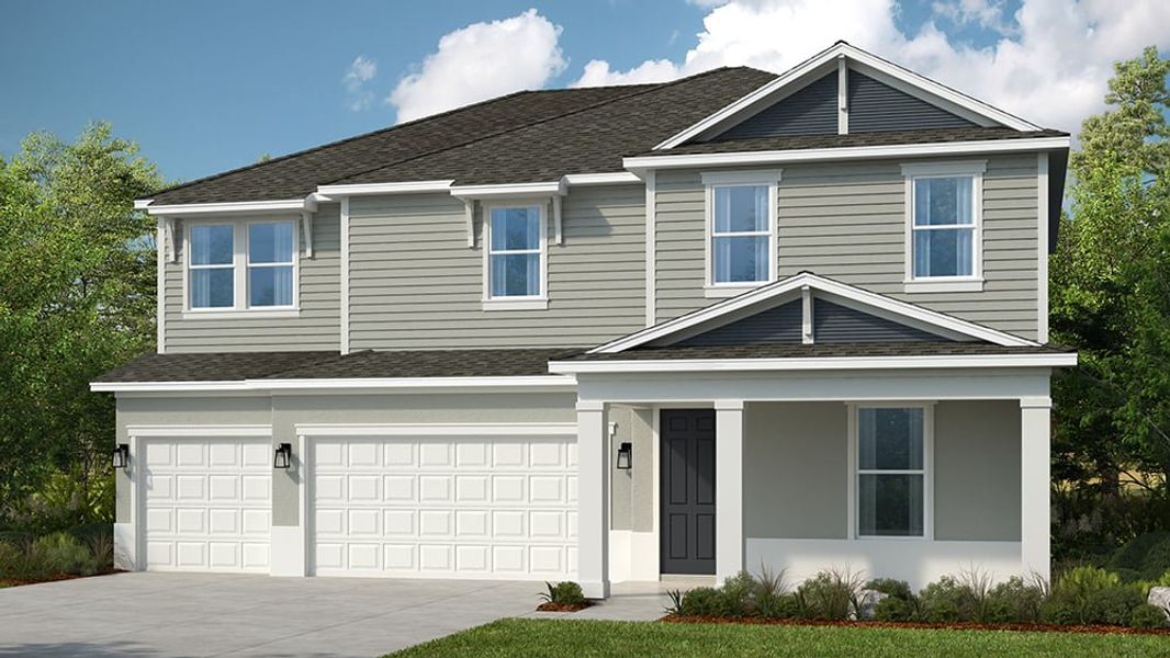Representative exterior photo of a completed home built from the Carmel by Taylor Morrison in Morris Bend, Tampa, FL (Image 6).