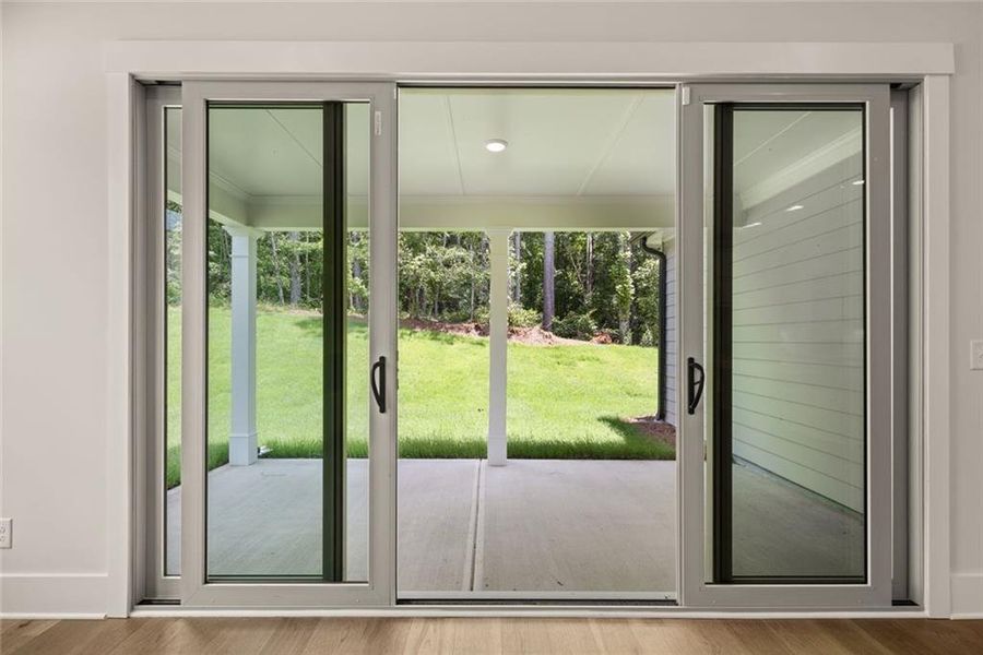 Exterior details and patio area of a home in Soleil Belmont Park, Canton (Image 2). Exterior details and patio area of a home in Soleil Belmont Park, Canton (Image 2).