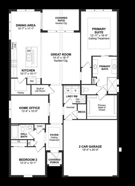 2D floor plan layout of this home in , Port St. Lucie, FL (Image 3).