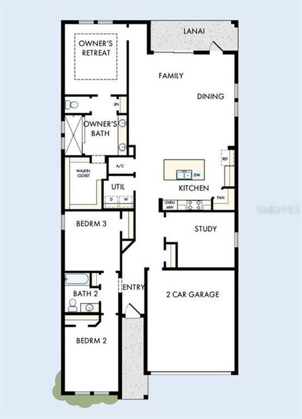 2D floor plan layout of this home in North River Ranch – Garden Series, Parrish, FL (Image 3). 2D floor plan layout of this home in North River Ranch – Garden Series, Parrish, FL (Image 3).