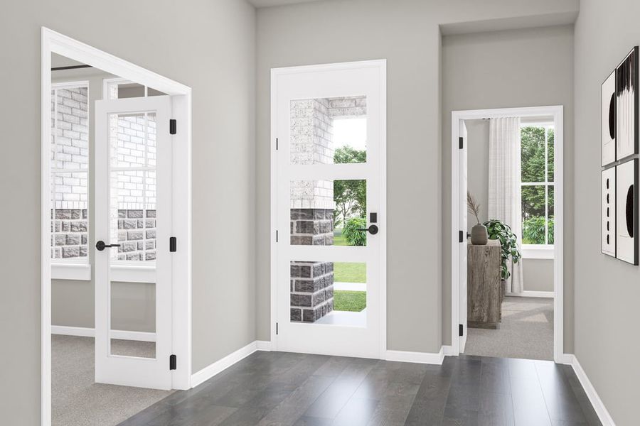 Furnished interior view inside a new home in Capitol Collection at Lariat, Liberty Hill (Image 3). Furnished interior view inside a new home in Capitol Collection at Lariat, Liberty Hill (Image 3).