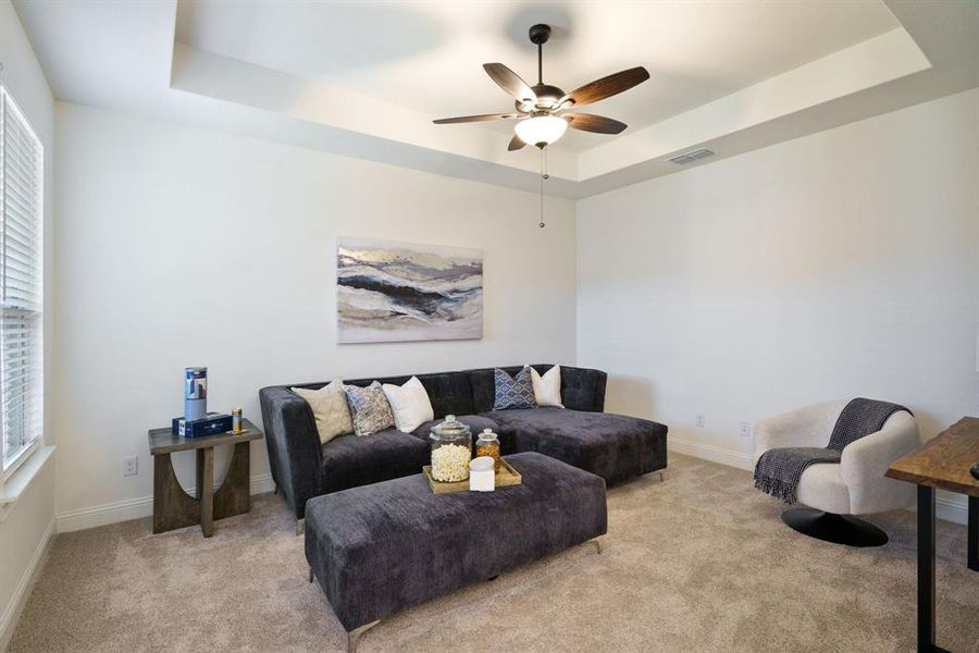 What are your flex space needs? Movie nights, workouts, a man cave, or a playroom — the options are wide open!