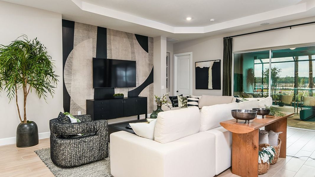 Representative furnished interior of a home built from the Pallazio by Taylor Morrison in Esplanade at Westview, Kissimmee (Image 7). Representative furnished interior of a home built from the Pallazio by Taylor Morrison in Esplanade at Westview, Kissimmee (Image 7).