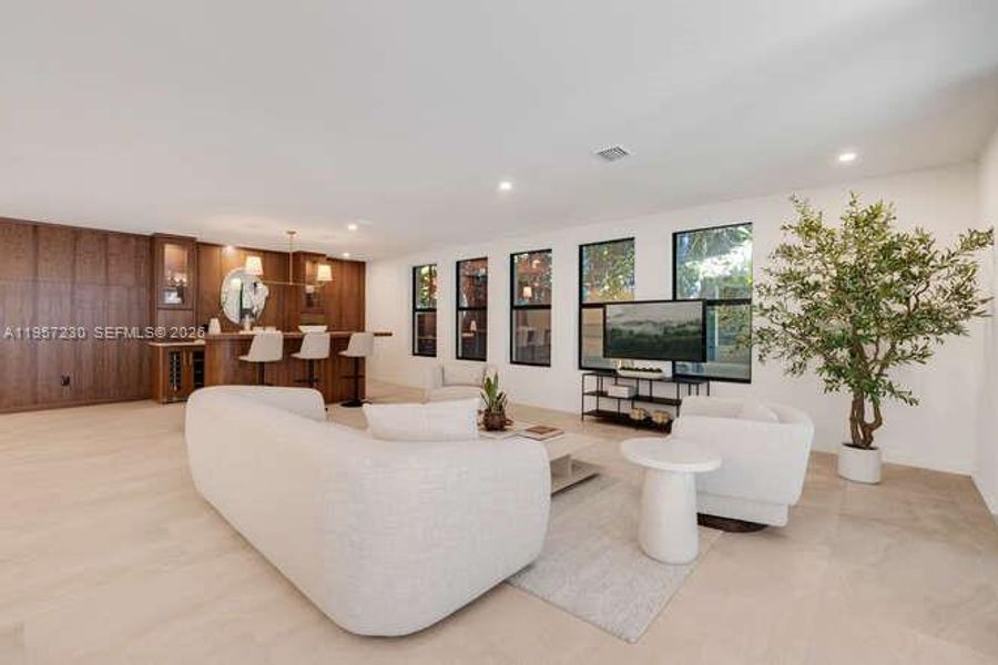 Furnished interior view inside a new home in , Miami (Image 51).
