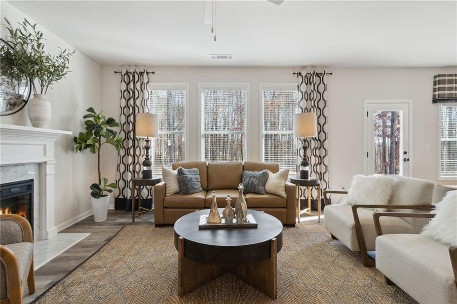 Furnished interior view inside a new home in , Buford (Image 13). Furnished interior view inside a new home in , Buford (Image 13).