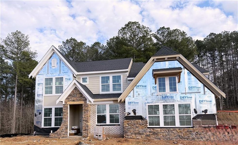 In-progress construction of a new home in Governor’s Preserve, Canton, GA (Image 5).
