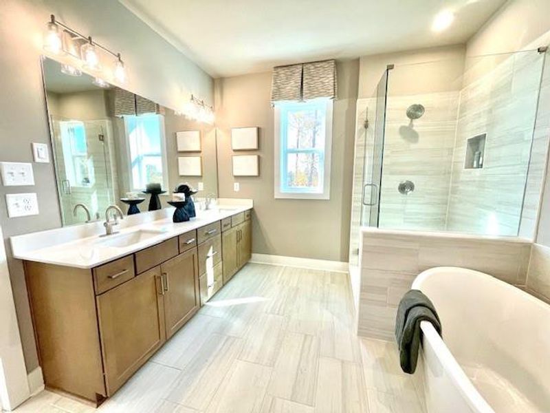 Furnished interior view inside a new home in Towne Village at Suwanee Dam, Sugar Hill (Image 28).