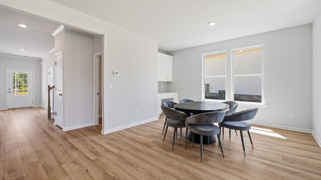 Representative furnished interior of a home built from the Stonefield - Side Entry by DRB Homes in Brighton, Locust Grove (Image 9).