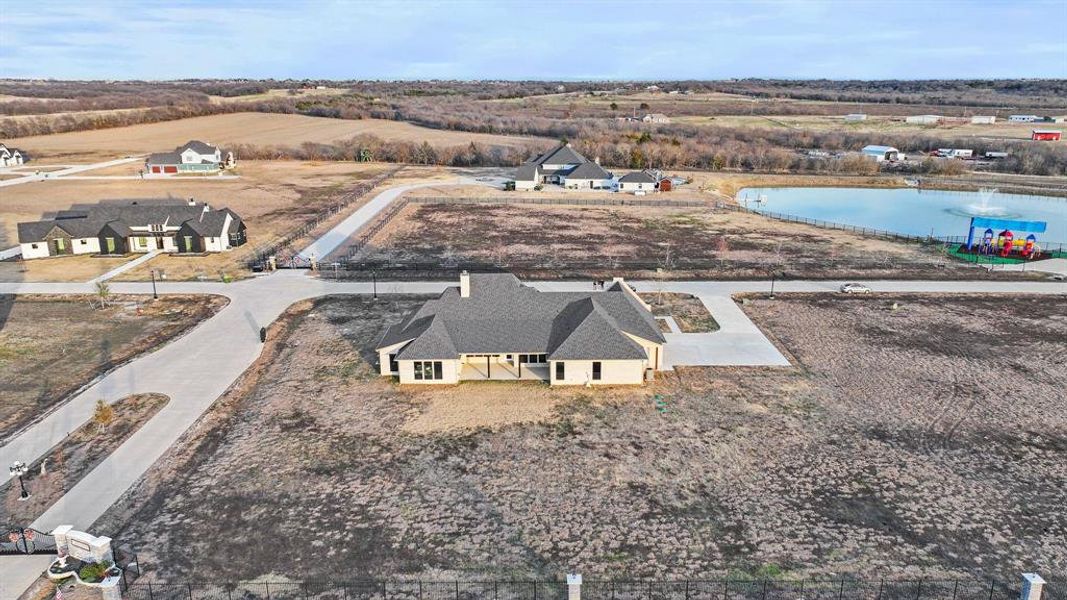 Birds eye view of property