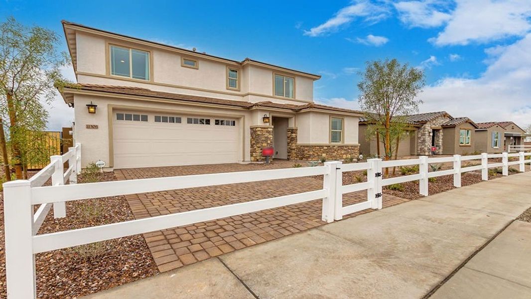 Representative exterior photo of a completed home built from the Redwood by Taylor Morrison in Paradisi Encore Collection, Surprise, AZ (Image 27).
