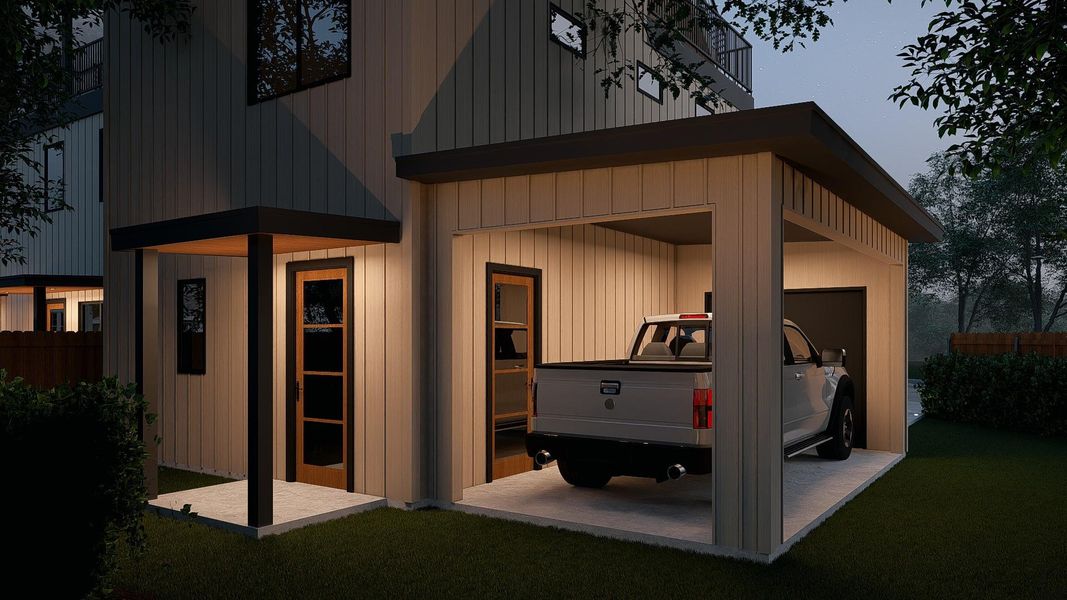 Exterior details and patio area of a home in , Austin (Image 16).