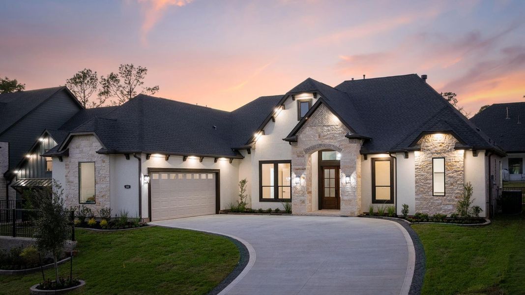Front exterior of a new home in , Montgomery, TX, highlighting curb appeal (Image 27).