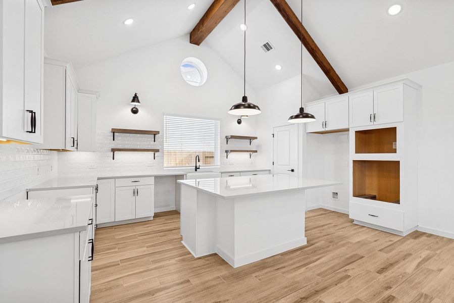 Gourmet island kitchen